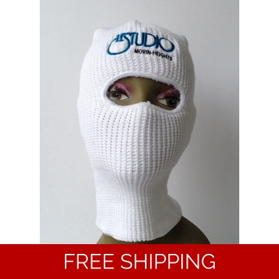 Le Studio Ski Mask White B&B Logo M/H